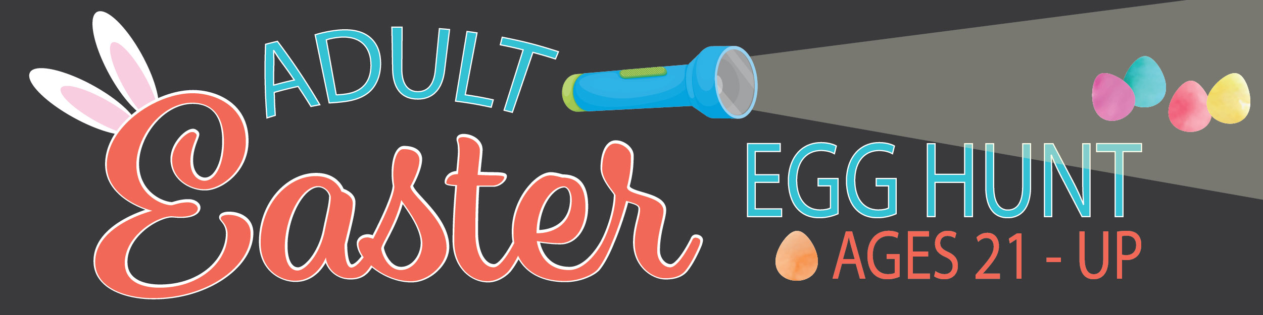 Adult Easter Egg Hunt Event Graphic